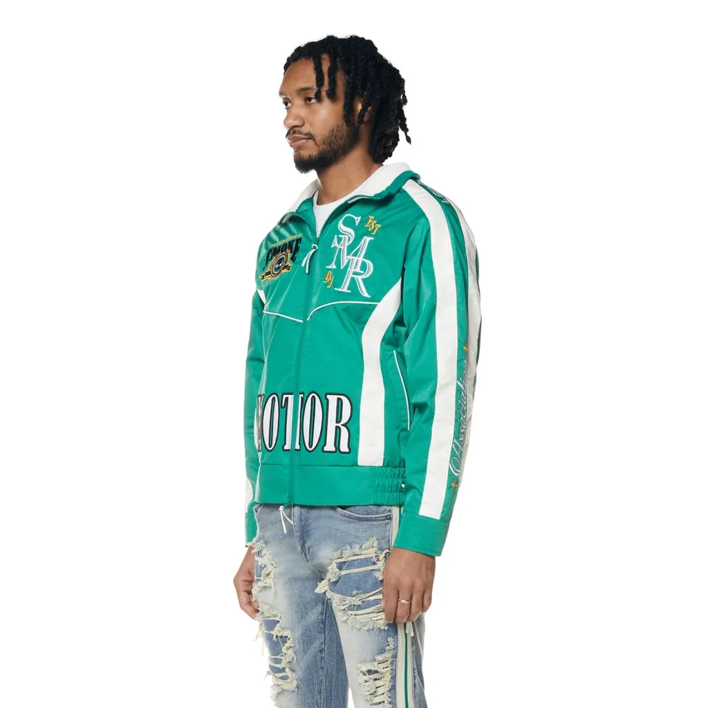 Euro Racing Windbreaker Jacket - Hunter Green