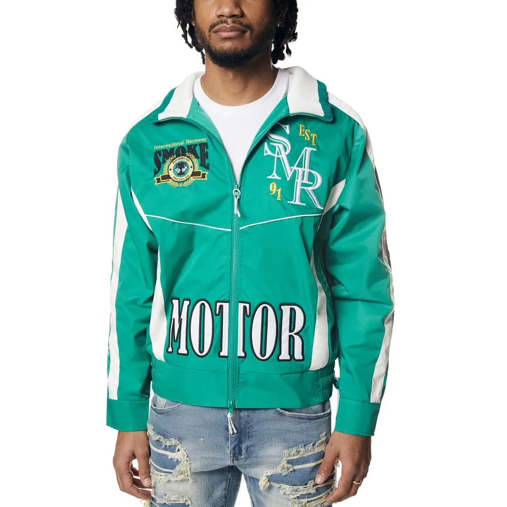 Euro Racing Windbreaker Jacket - Hunter Green