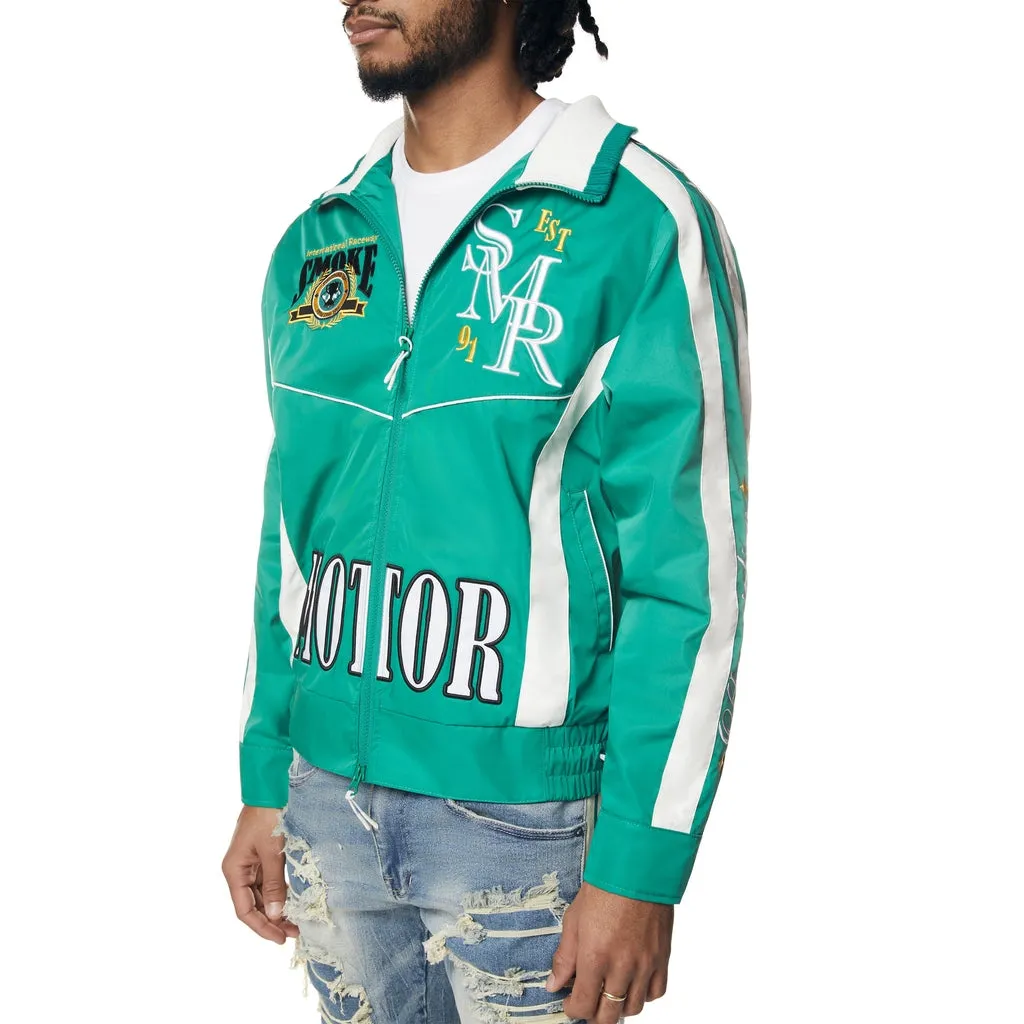 Euro Racing Windbreaker Jacket - Hunter Green