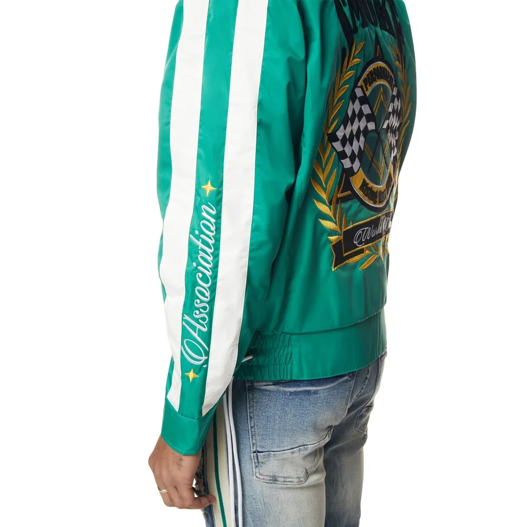 Euro Racing Windbreaker Jacket - Hunter Green