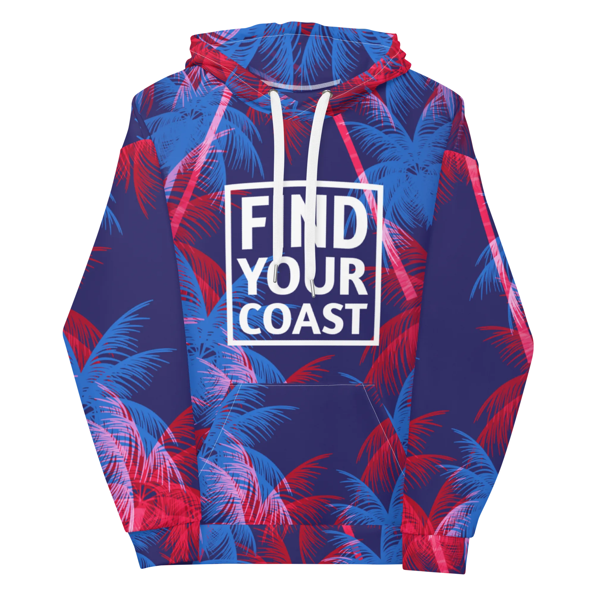 Find Your Coast Palm Print Recycled Hoodie