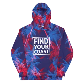 Find Your Coast Palm Print Recycled Hoodie