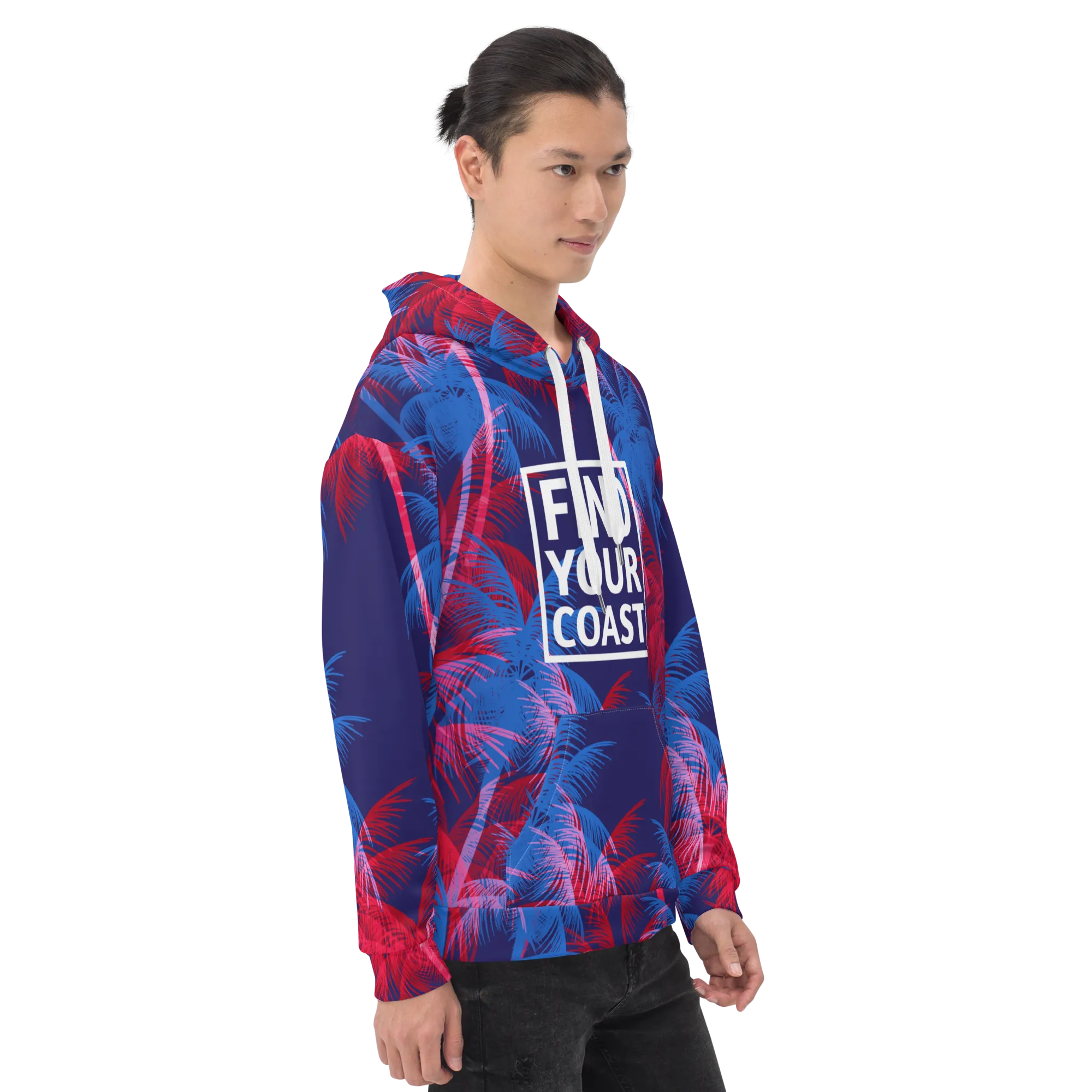 Find Your Coast Palm Print Recycled Hoodie