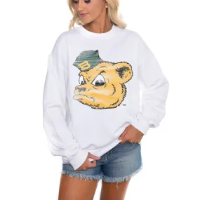 Gameday Couture Baylor Bears Women's White Run It Back Perfect Crewneck Pullover Sweatshirt