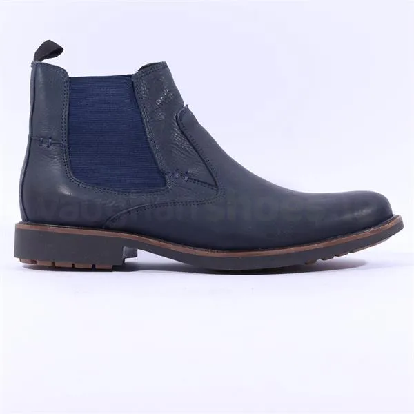 Garibaldi Gusset Boot - Navy Leather