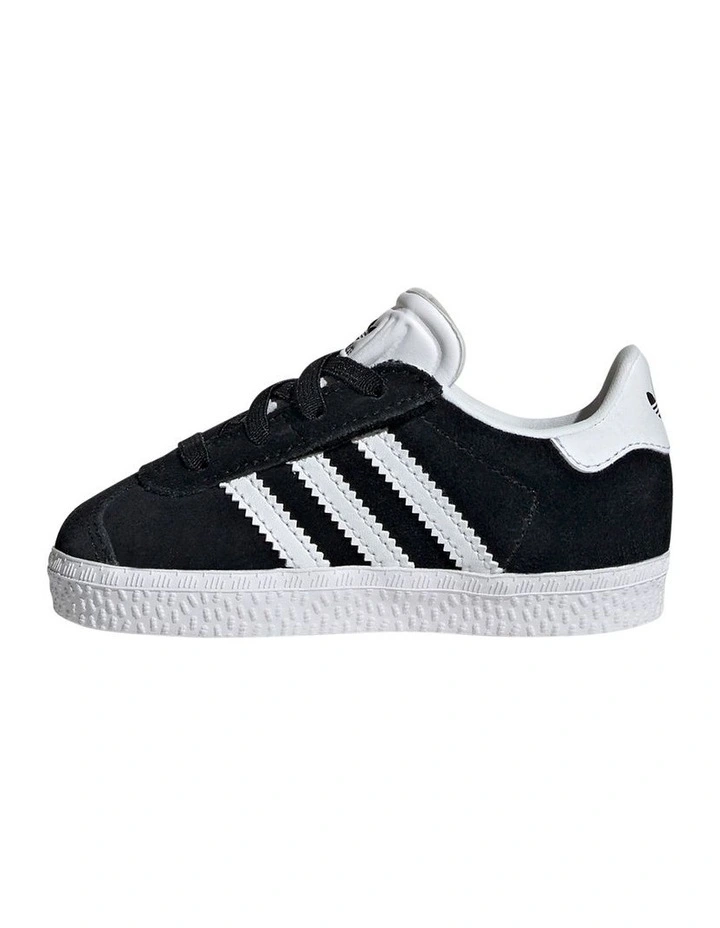 Gazelle Cf Elastic Lace Infant Sneakers in Black/White