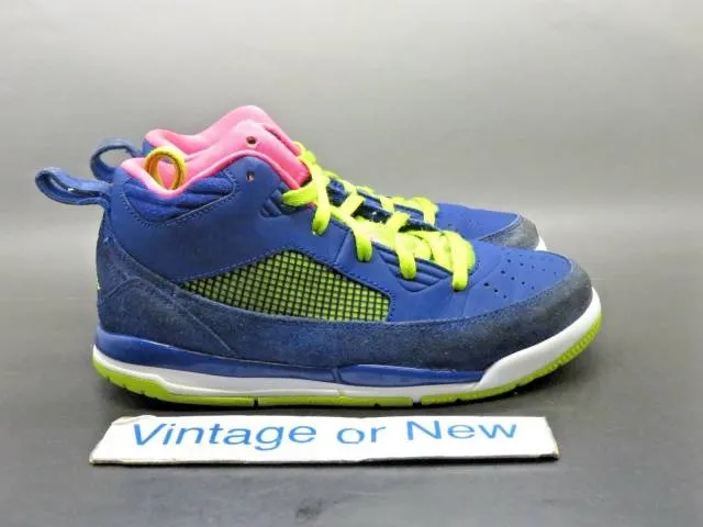 Girls Nike Air Jordan Flight 9.5 Deep Royal Hyper Pink G...