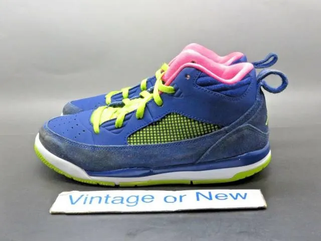 Girls Nike Air Jordan Flight 9.5 Deep Royal Hyper Pink G...