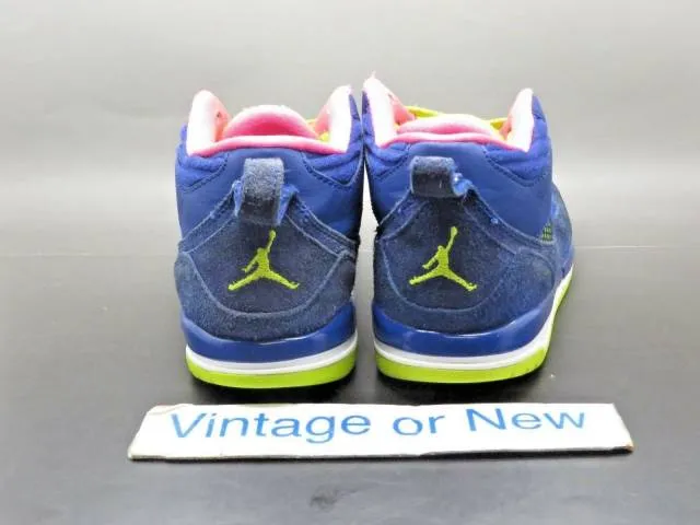 Girls Nike Air Jordan Flight 9.5 Deep Royal Hyper Pink G...