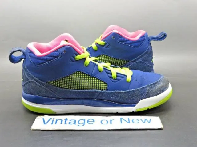 Girls Nike Air Jordan Flight 9.5 Deep Royal Hyper Pink G...