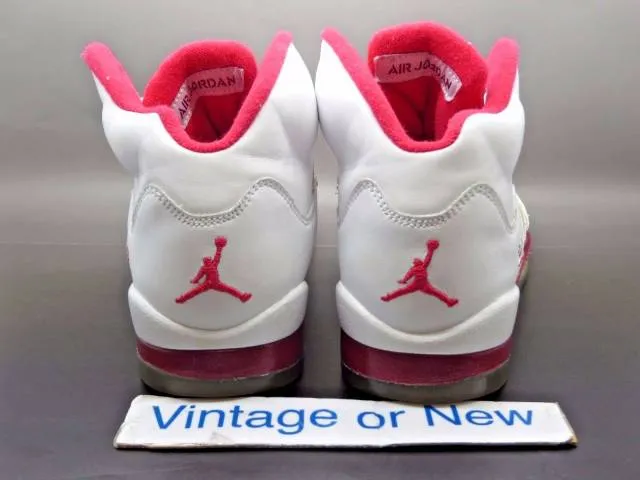 Girls Nike Air Jordan V 5 Scarlet Red Retro GS 2011 sz 7Y