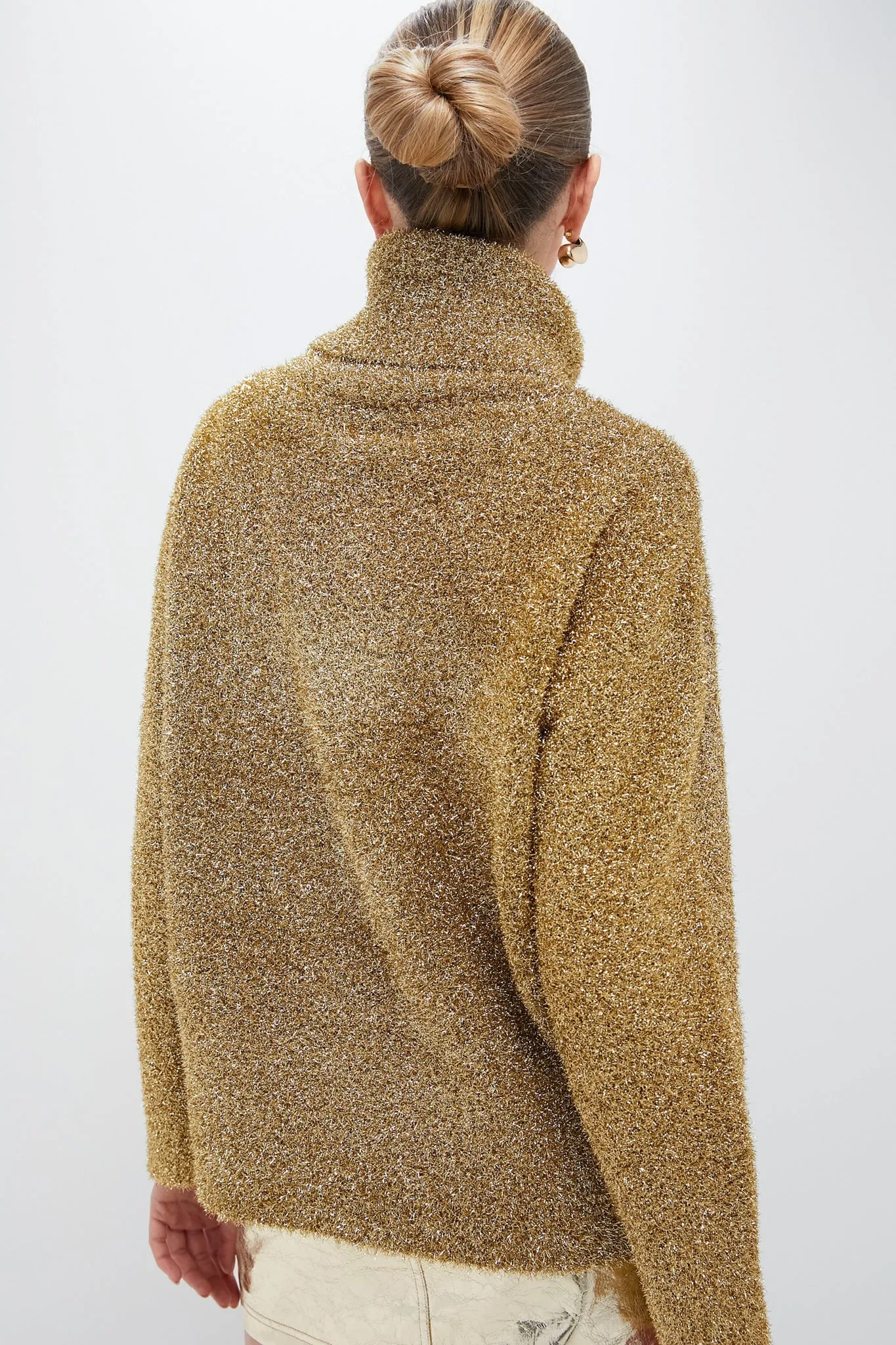 Gold Metallic Gretchen Turtleneck