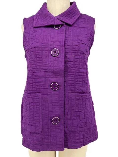 Habitat Pocket Vest Box Quilt/Plum