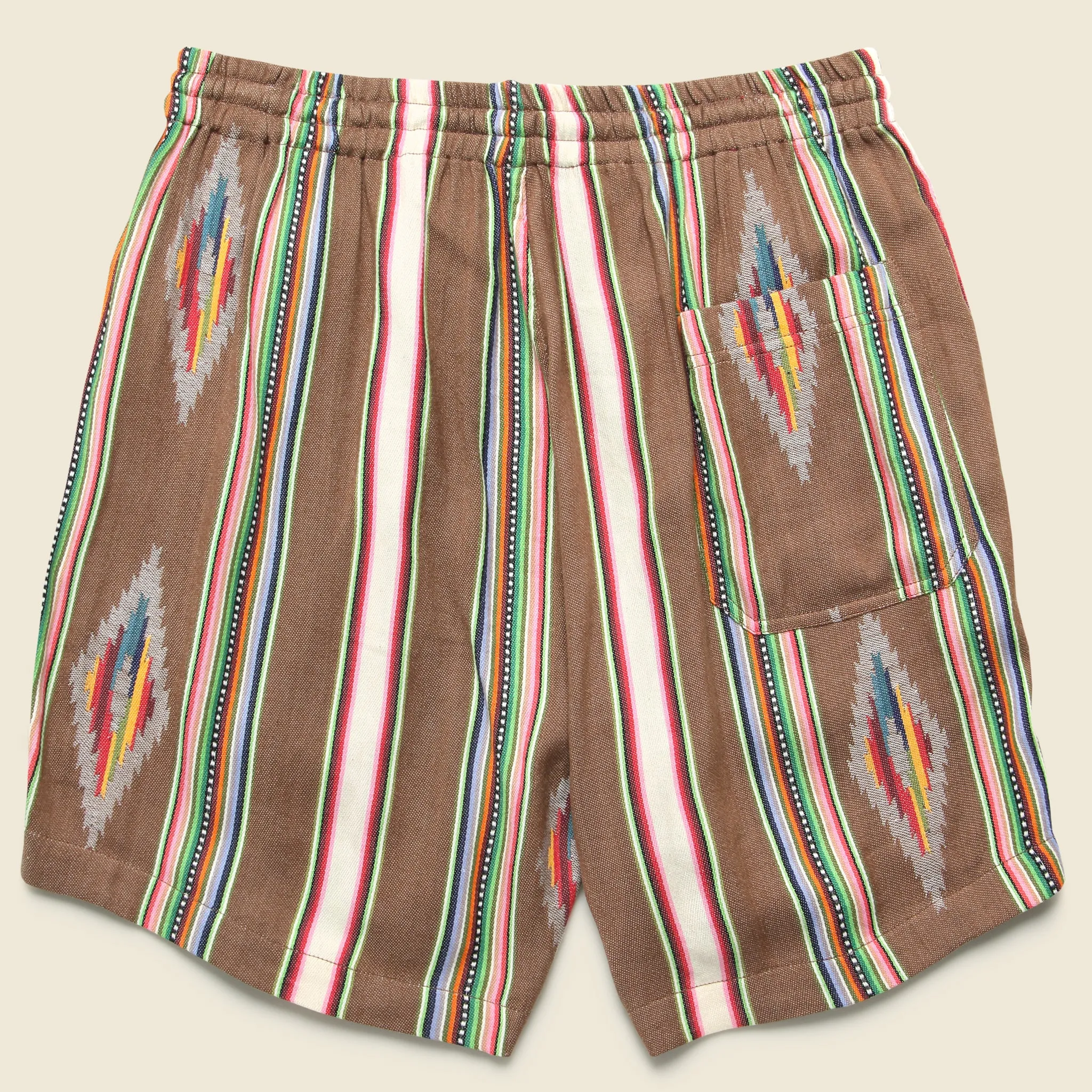 Handwoven Blanket Stripe Shorts - Nutshell