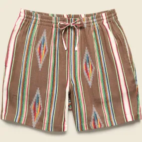 Handwoven Blanket Stripe Shorts - Nutshell