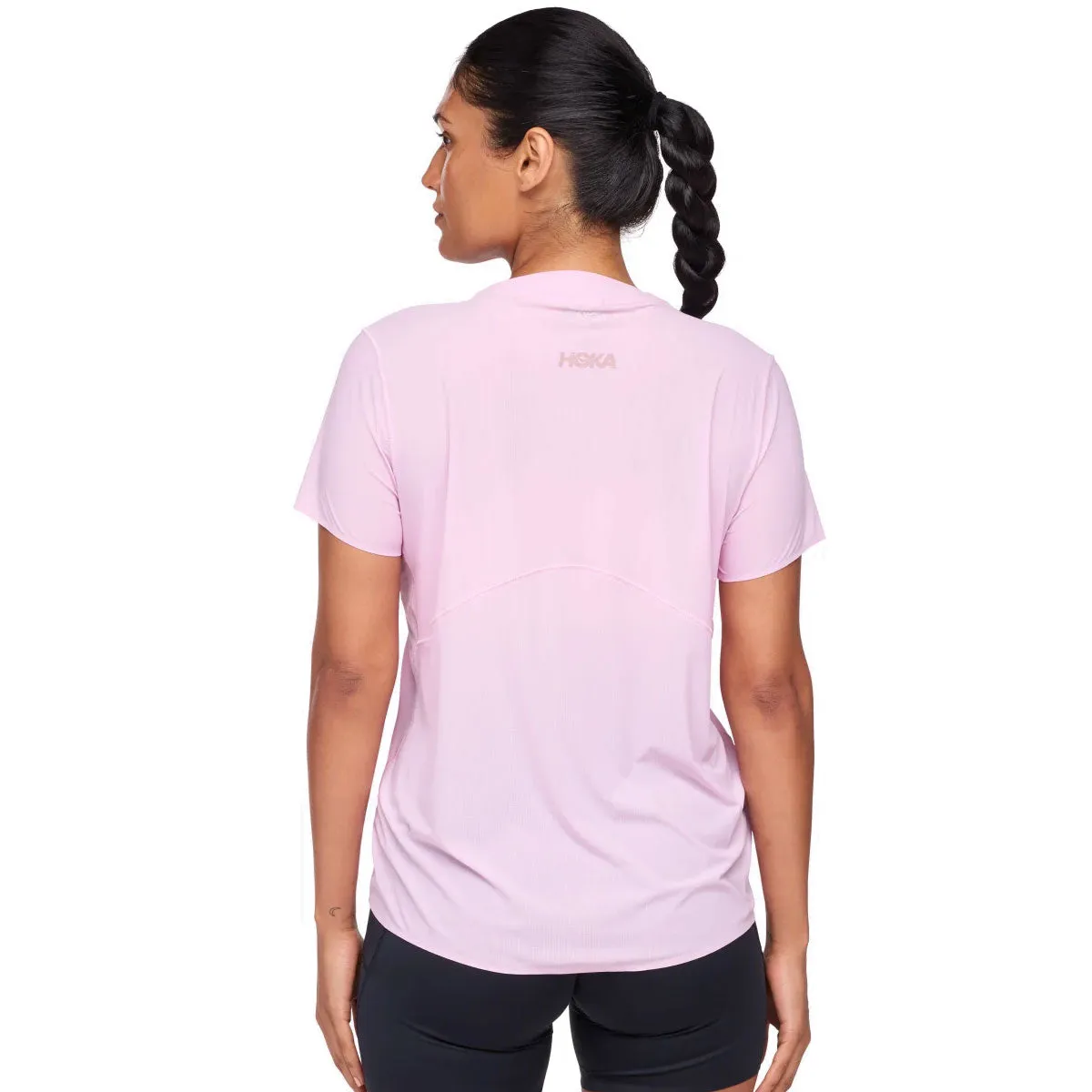 Hoka Airolite Run Short Sleeve Tee - Womens - Pink Twilight