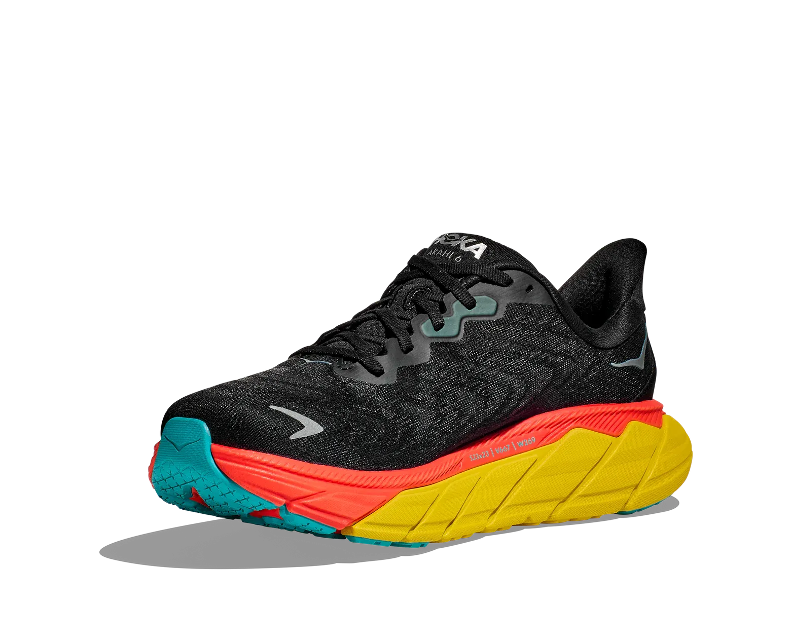 HOKA Men's Arahi 6 Black/Flame