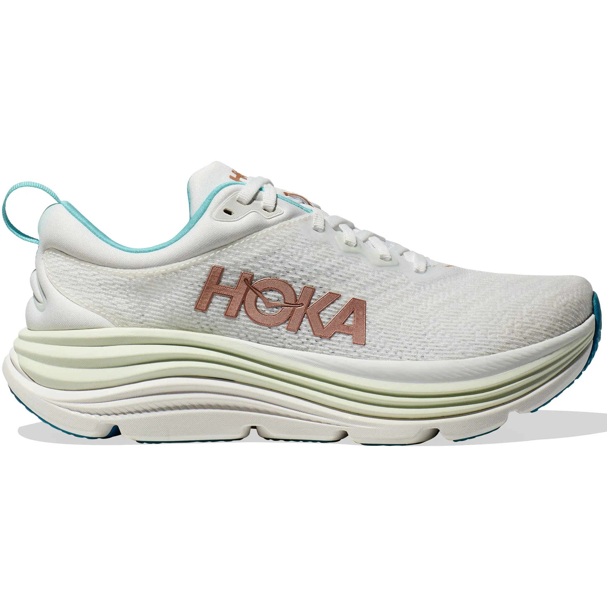 Hoka Women's Gaviota 5 Running Shoes Frost / Rose Gold