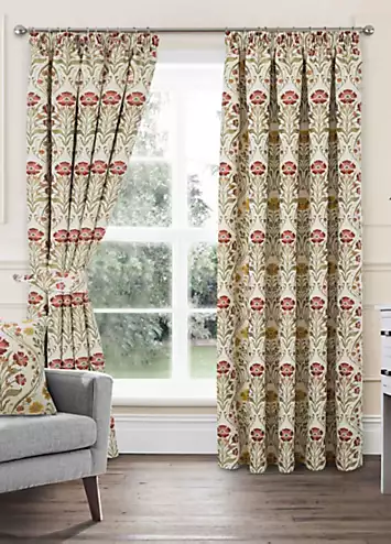 Home Curtains Vermont Pair of Pencil Pleat Heavyweight Chenille Jacquard Curtains | Kaleidoscope