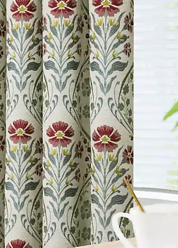 Home Curtains Vermont Pair of Pencil Pleat Heavyweight Chenille Jacquard Curtains | Kaleidoscope