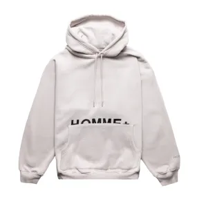 HOMME+ Half-Logo Heavyweight Hoodie Cement