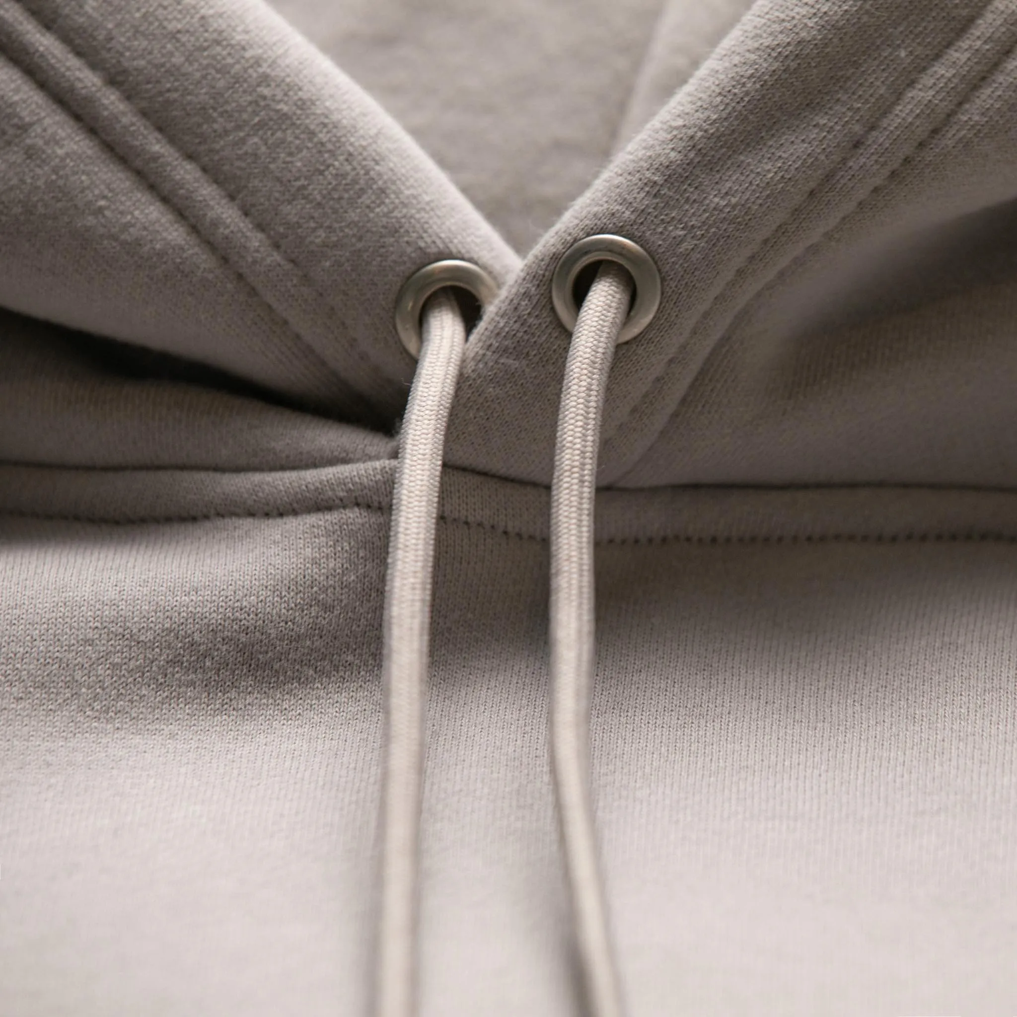 HOMME+ Half-Logo Heavyweight Hoodie Cement