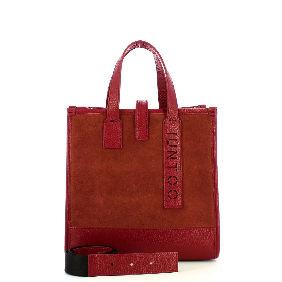 Iuntoo - New Tote Piccola Bordeaux + Camoscio Bordeaux - 175003 - BORDEAUX+CAMOSCIO/BORDEAUX