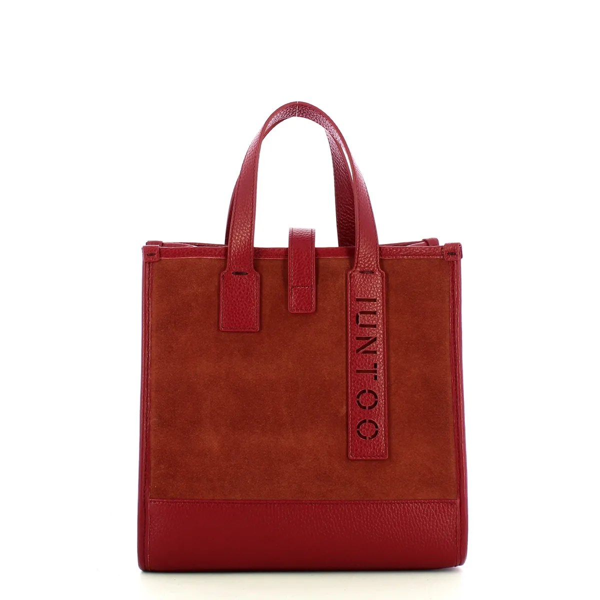 Iuntoo - New Tote Piccola Bordeaux + Camoscio Bordeaux - 175003 - BORDEAUX+CAMOSCIO/BORDEAUX