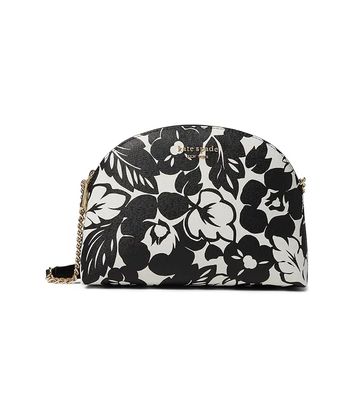 Kate Spade New York Morgan Tropical Foliage Printed Pvc Double Zip Dome Crossbody