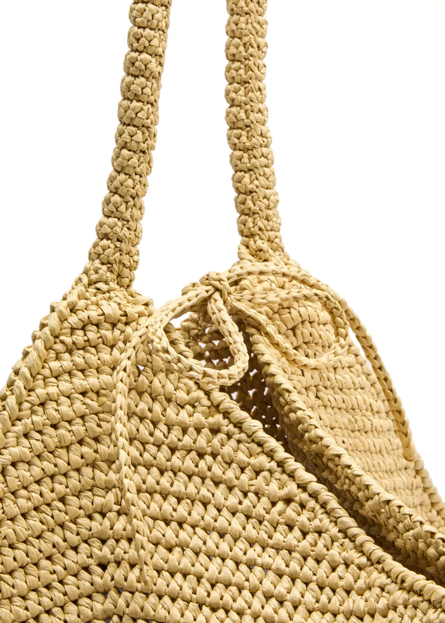 KHAITE Lotus medium raffia tote  -                         -                     -                