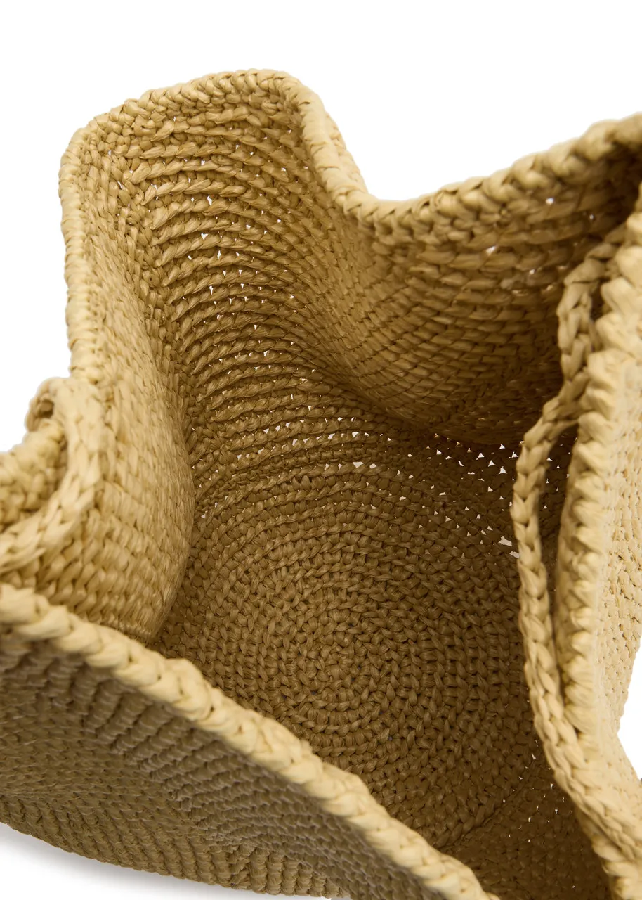 KHAITE Lotus medium raffia tote  -                         -                     -                