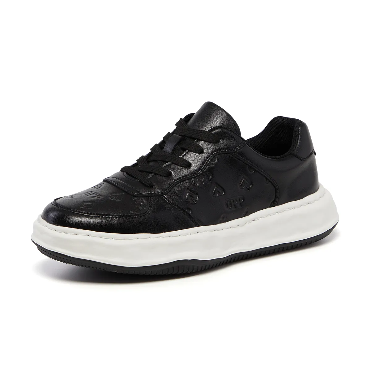 Lace-Up Suede Sneakers Black 