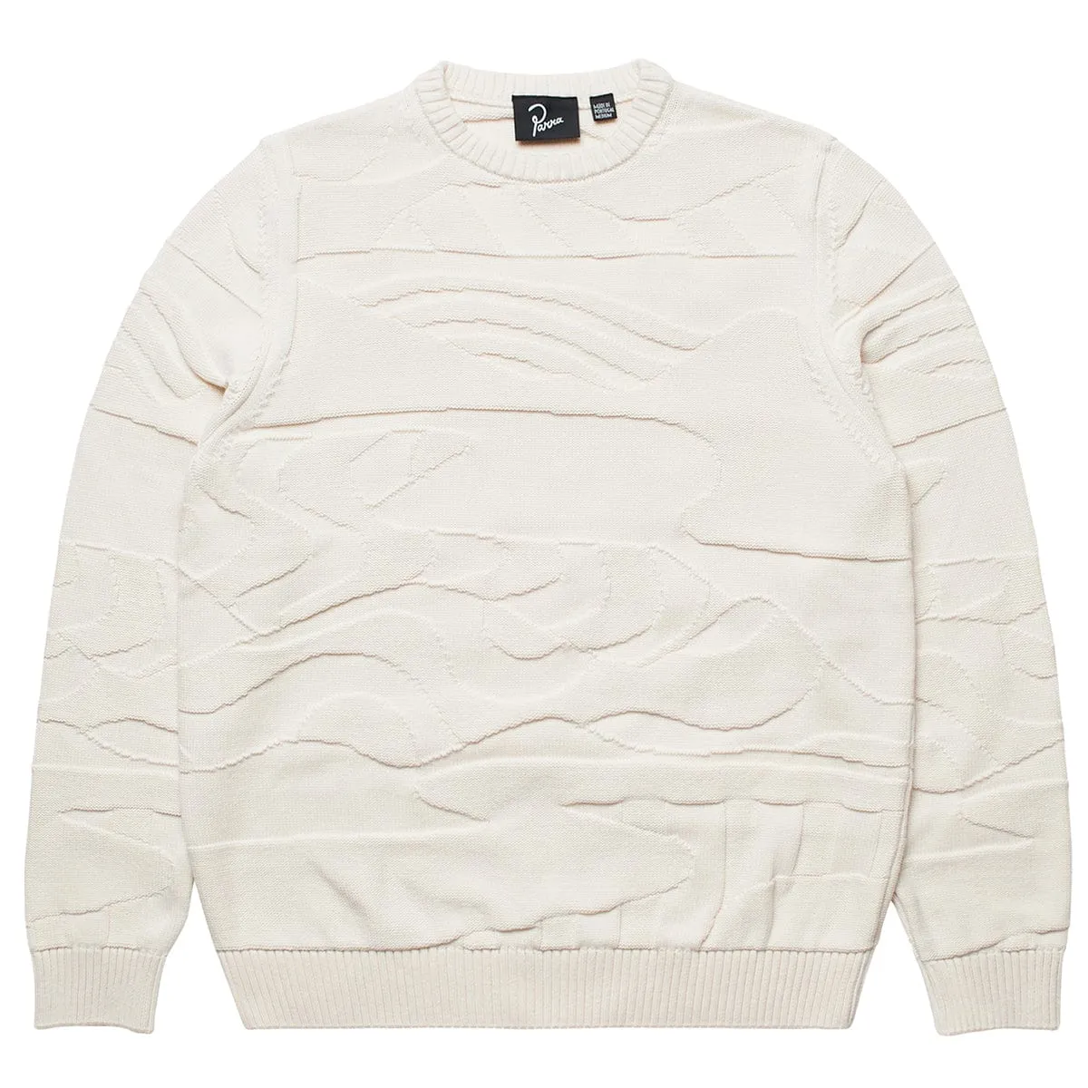 LANDSCAPED KNITTED PULLOVER OFF WHITE | Bodega