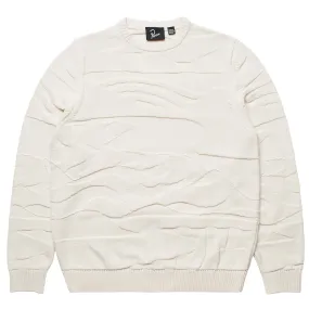 LANDSCAPED KNITTED PULLOVER OFF WHITE | Bodega