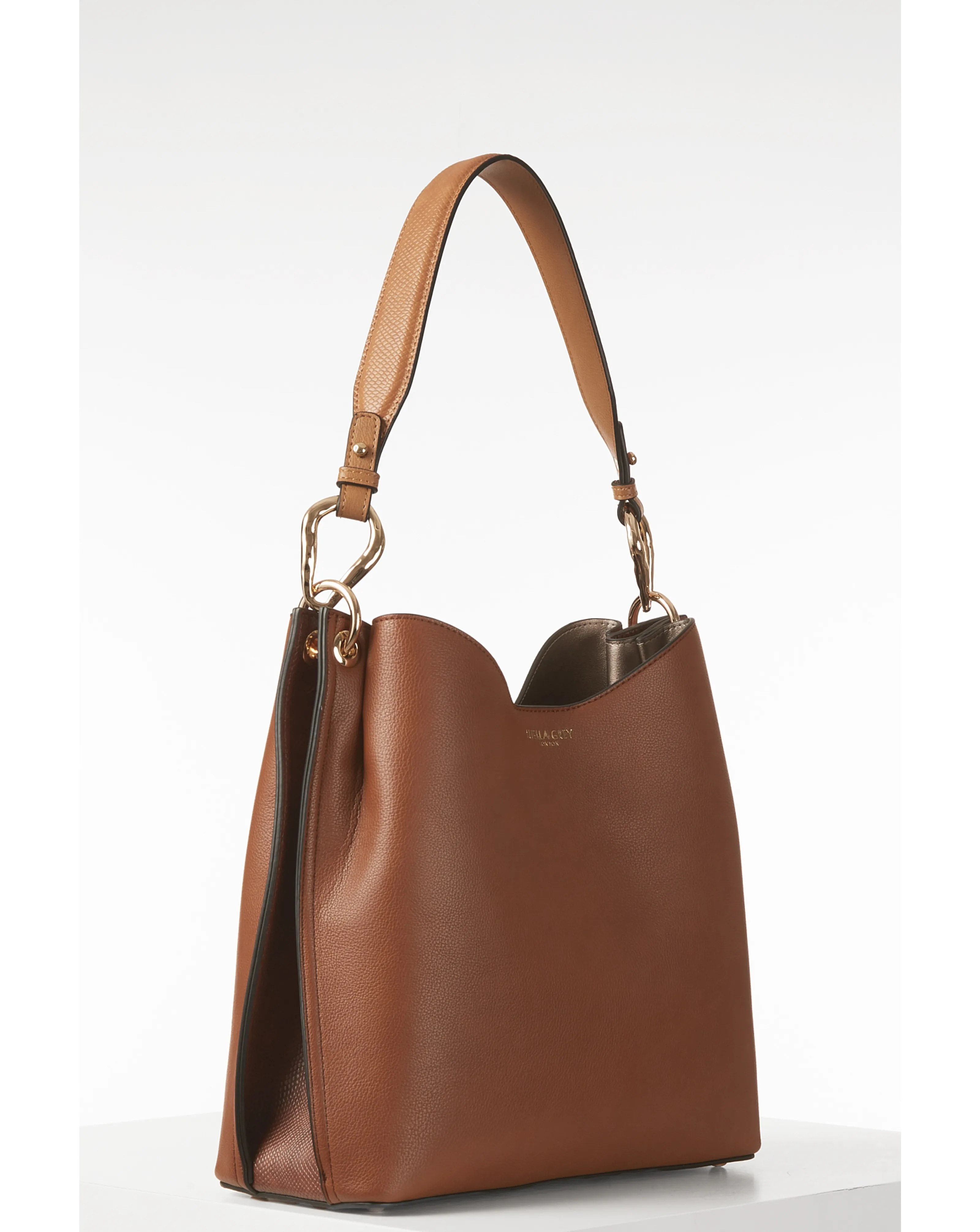 Luella Grey Phoebe Conker/Tan Hobo Tote | Simply Be