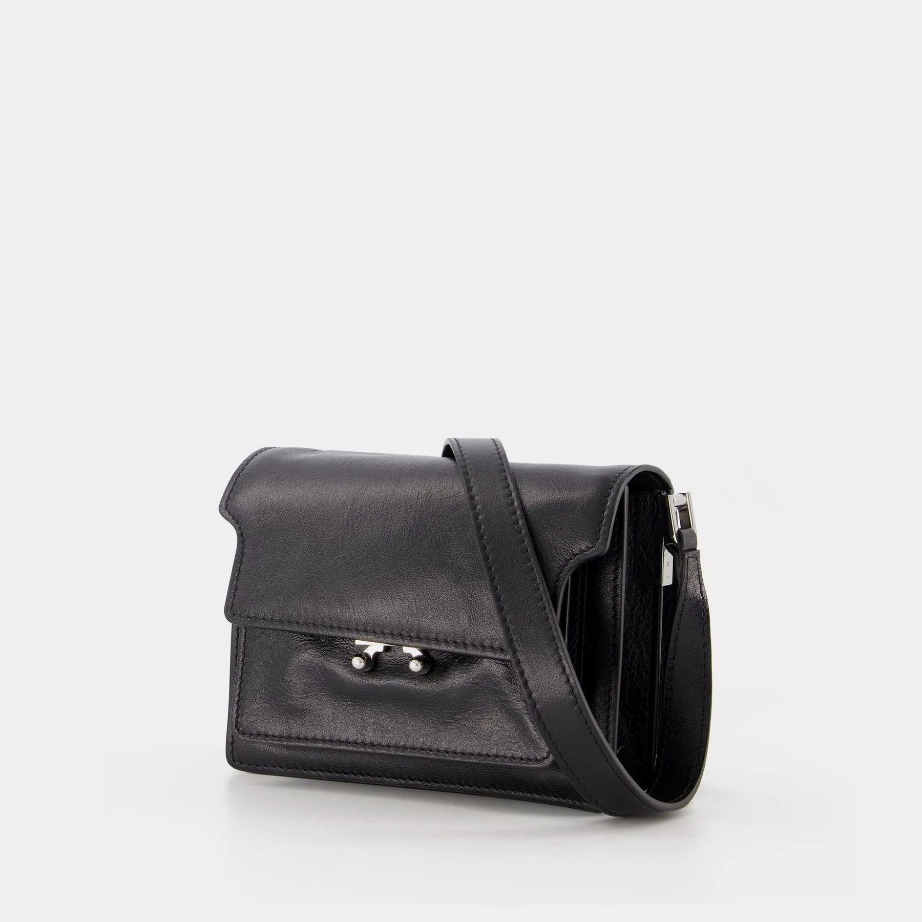 Marni  Trunk Soft Mini Crossbody - Marni - Black - Leather