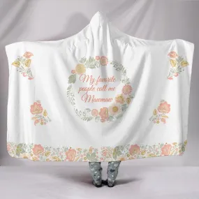 Mawmaw Favorite People Peach Hooded Blanket