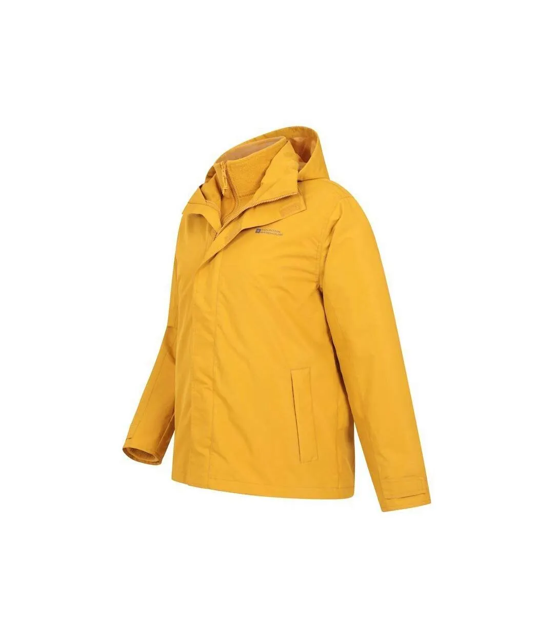 Mens fell 3 in 1 water resistant jacket yellow Mountain Warehouse