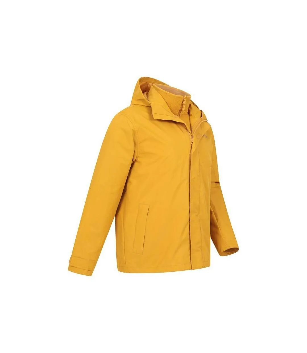 Mens fell 3 in 1 water resistant jacket yellow Mountain Warehouse