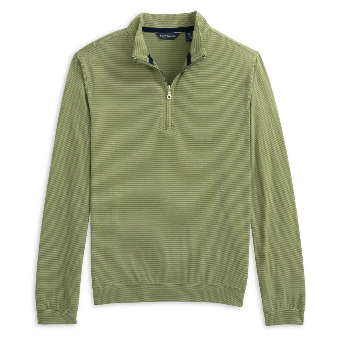 Microstripe Performance 1/4 Zip Pullover in Sage by Scott Barber