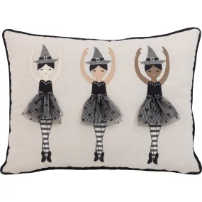 MON AMI Dancing Witches Lumbar Pillow, Multi