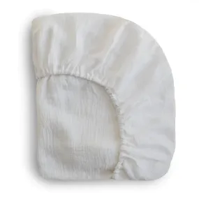 Mushie - Extra Soft Muslin Crib Sheet - White