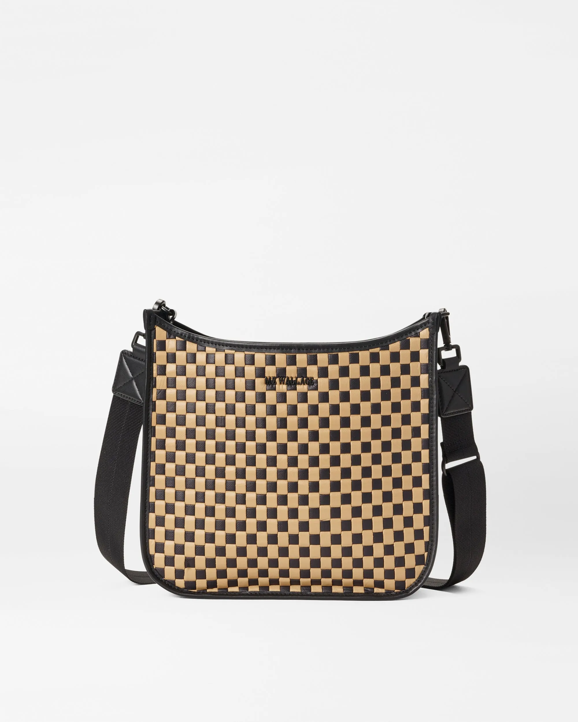 MZ Wallace    Woven Box Crossbody Camel & Black