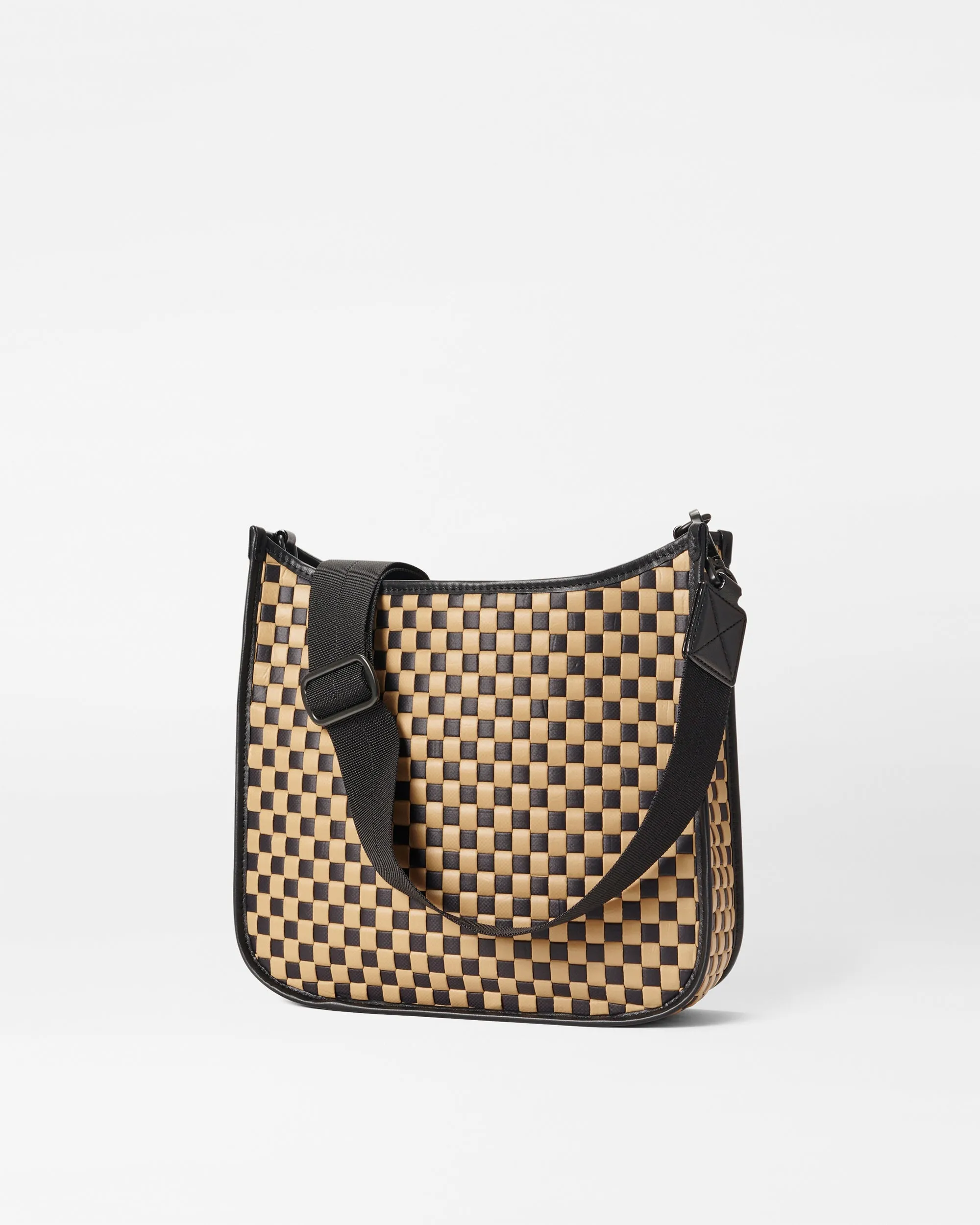 MZ Wallace    Woven Box Crossbody Camel & Black