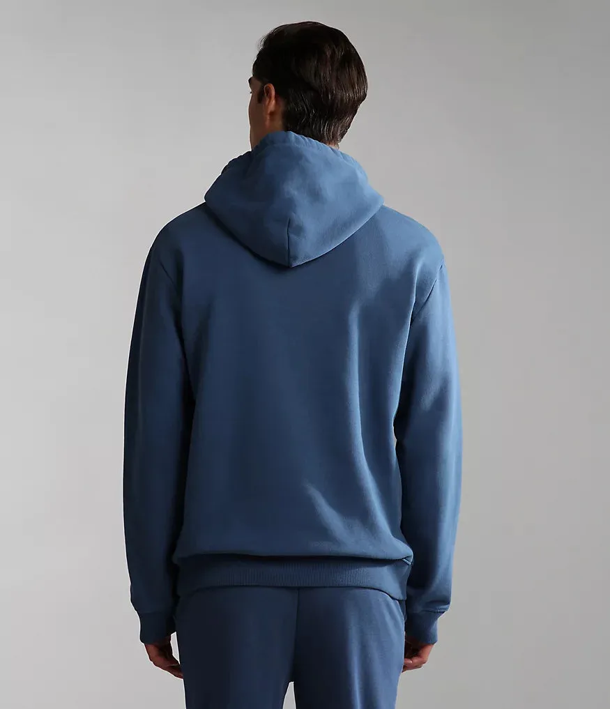 Napapijri Box Hoodie Sweatshirt in Blue Ensign