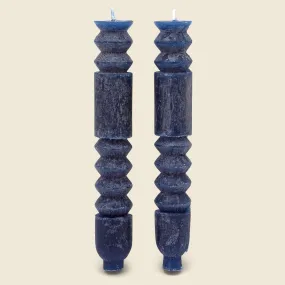 Navy Totem Taper Candles