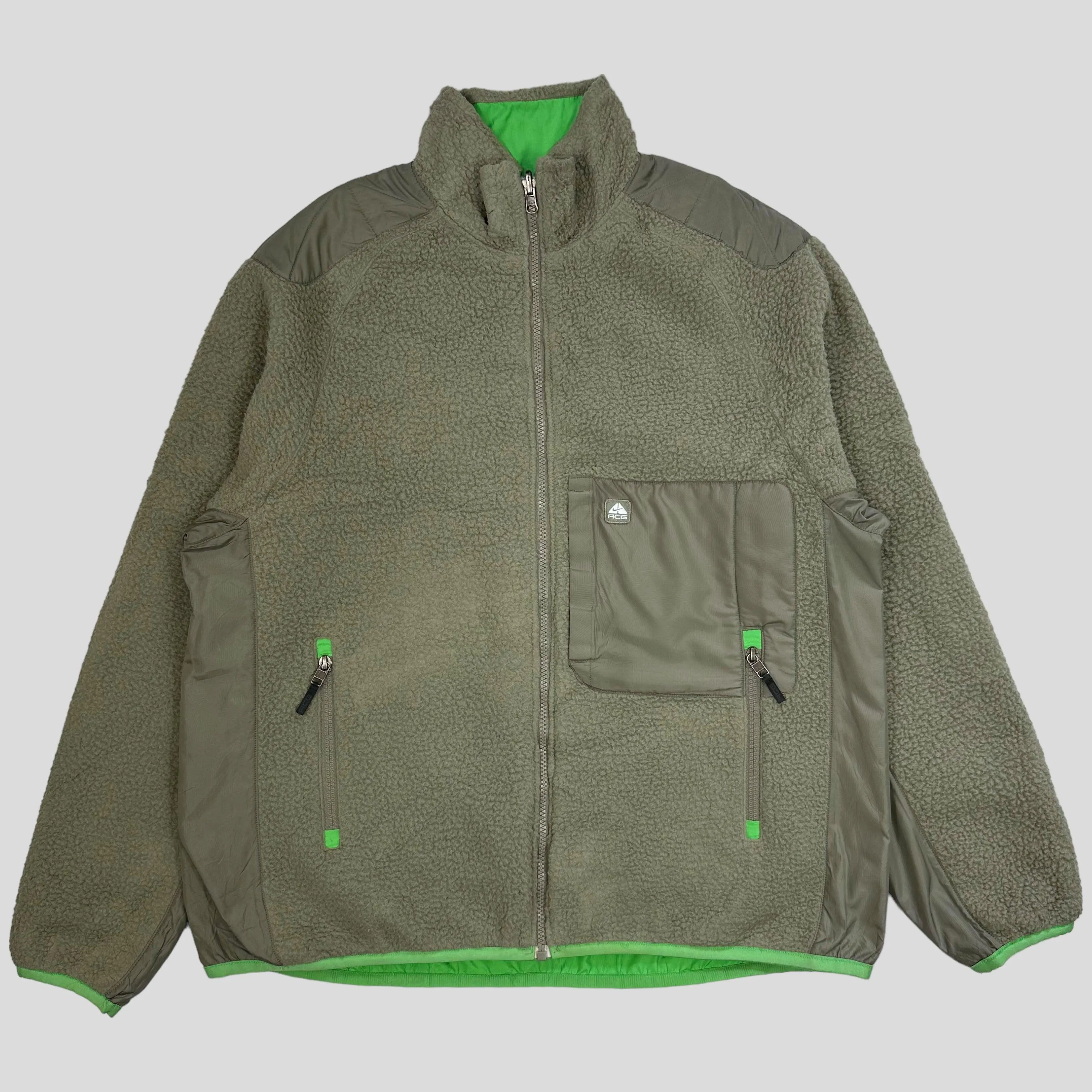 Nike ACG FW04 Reversible Nylon Panelled Fleece - L