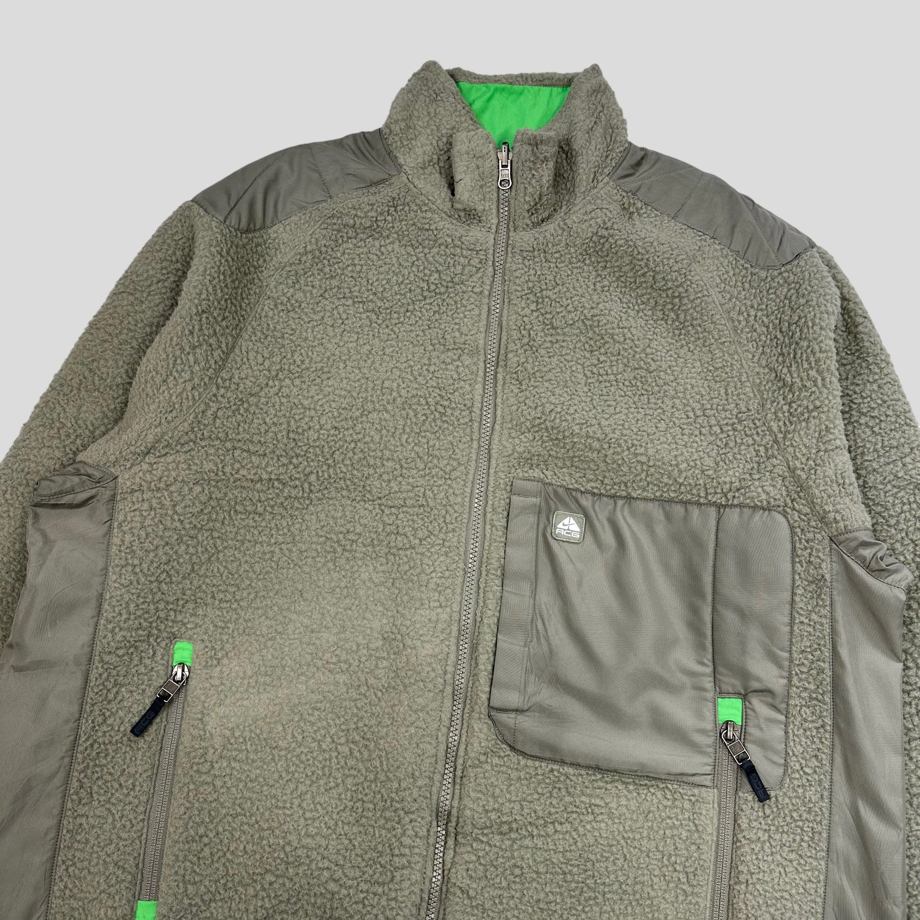 Nike ACG FW04 Reversible Nylon Panelled Fleece - L