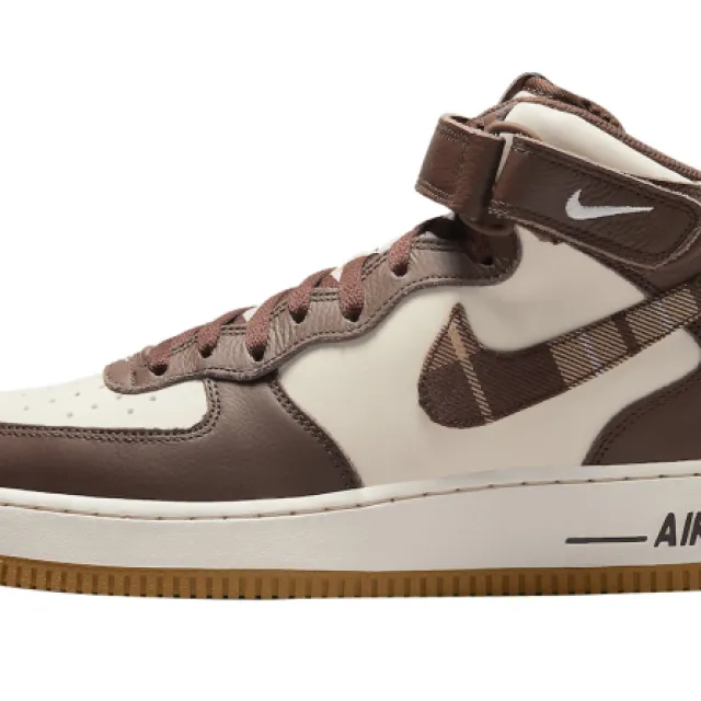 Nike Air Force 1 Mid Plaid Brown