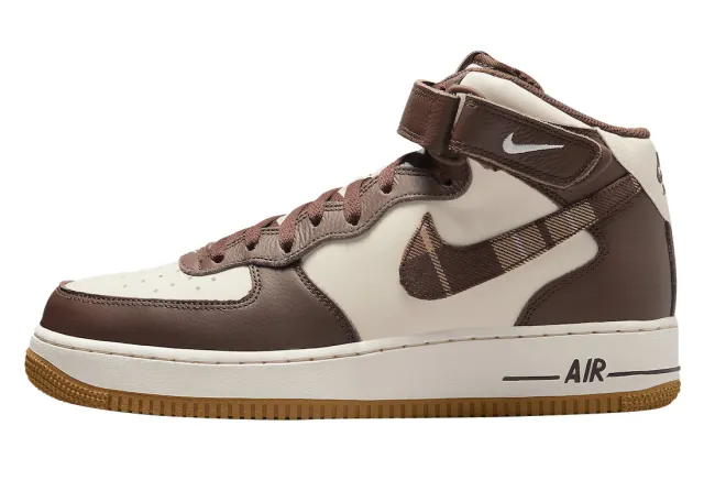 Nike Air Force 1 Mid Plaid Brown